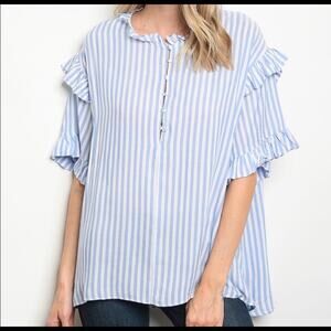 Mustard Seed Vertical Stripe Top